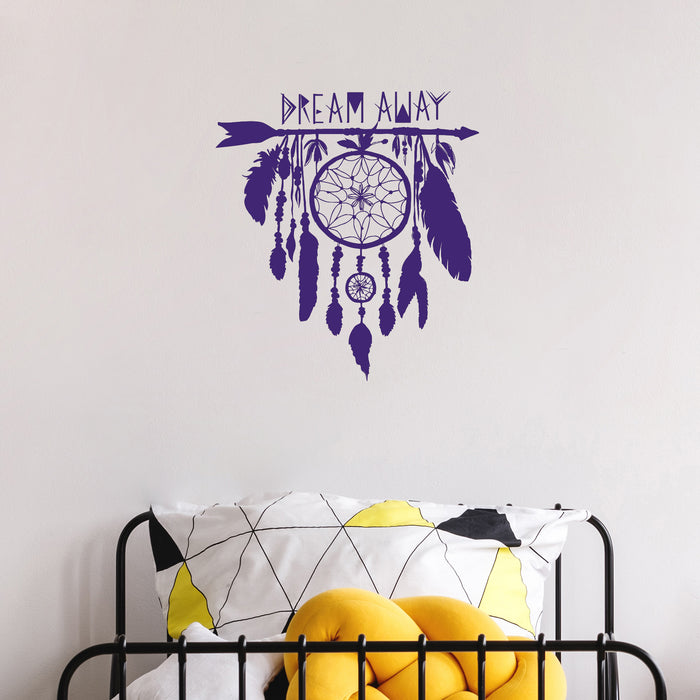 Vinyl Wall Decal Dream Catcher Dreamcatcher Amulet Bedroom Stickers Unique Gift (ig3355)