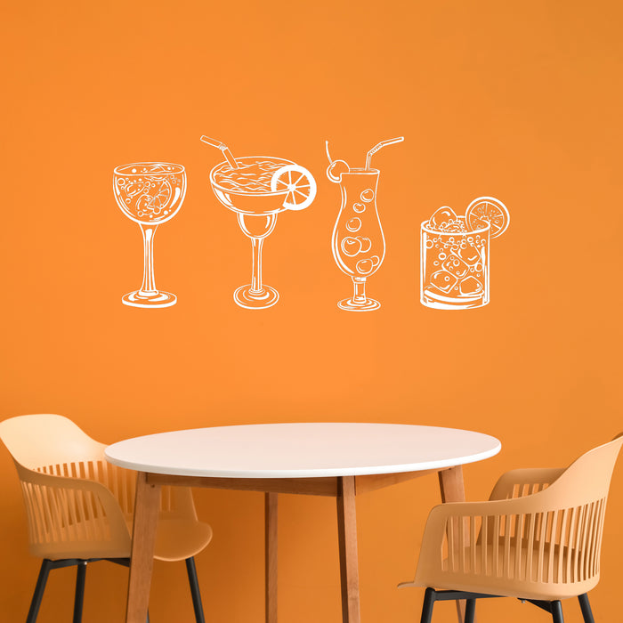 Vinyl Wall Decal Nightclub Cocktail Party Alcohol Booze Stickers Unique Gift (962ig)