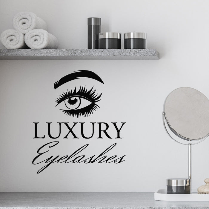 Vinyl Wall Decal Luxury Eyelashes Eyelash Extensions Beauty Salon Stickers Mural (g9021)