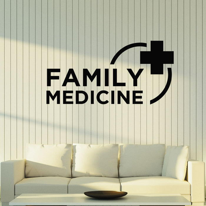 Vinyl Wall Decal Family Medicine Health Clinics Life Care Decor Stickers Mural (g8732)