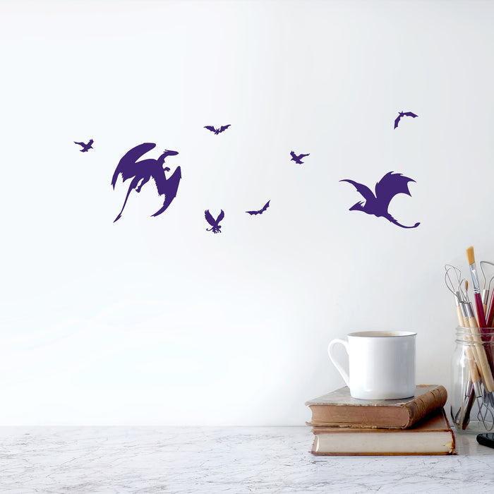 Vinyl Wall Decal Fantastic Beasts Dragon Fantasy Art Stickers Murals Unique Gift (ig4923)