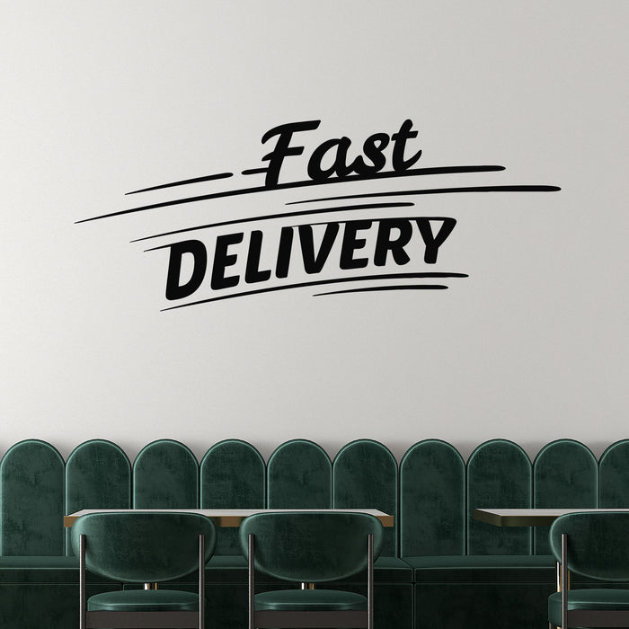 Vinyl Wall Decal Fast Delivery Food Typographic Inscription Words Stickers Mural (g8924)