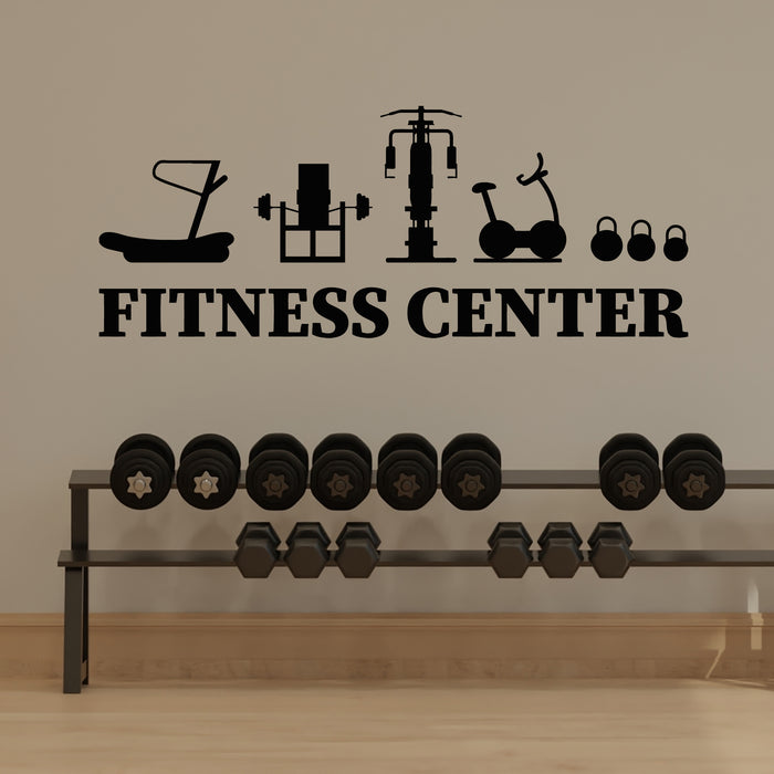 Vinyl Wall Decal Fitness Center Logo Sport Health Care Motivation Stickers Mural (L008)