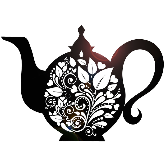 Vinyl Wall Decal Kettle Teapot Tea Kitchen Decor Dishes Stickers Unique Gift (905ig)