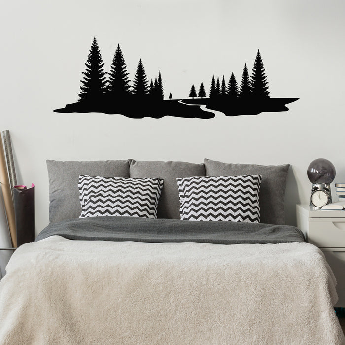 Vinyl Wall Decal Fir Trees Forest Wild Narture Living Room Stickers Mural (L056)