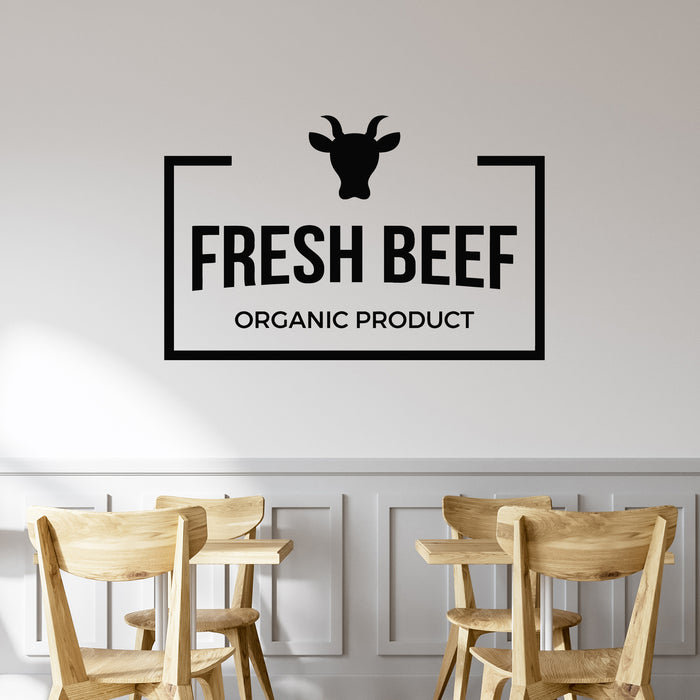 Vinyl Wall Decal Premium Fresh Beef Label Butcher Shop Organic Products Stickers Mural (g9215)