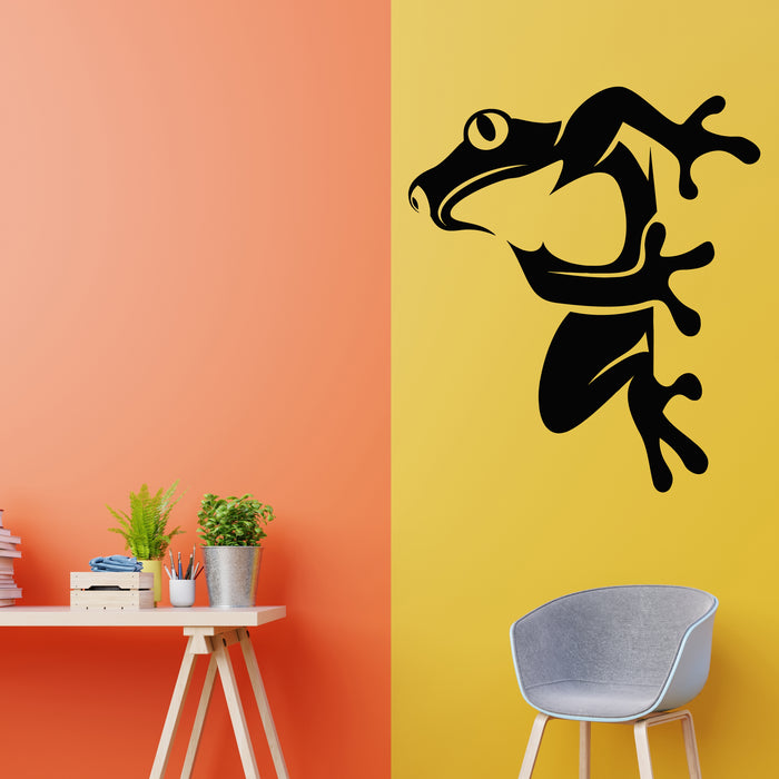 Vinyl Wall Decal Stencil Frog On The Wall Symbol Kids Nursery Decor Stickers Mural (g9791)