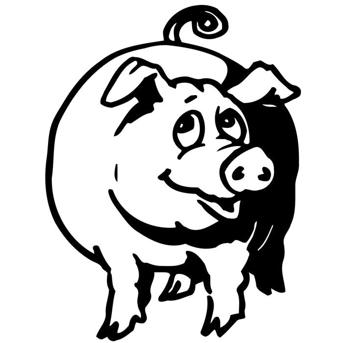 Vinyl Decal Cute Pig Piggy Animal Farm Kids Room Wall Stickers Mural Unique Gift (ig121)