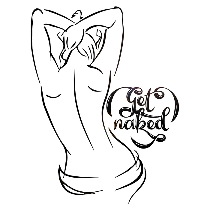 Vinyl Wall Decal Get Naked Woman Bathroom Bedroom Decor Stickers Unique Gift (ig4637)