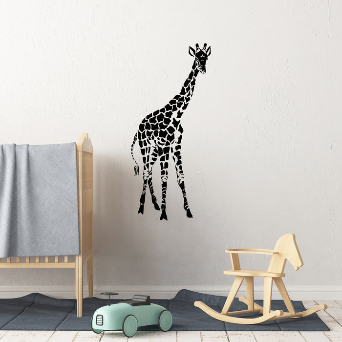 Vinyl Wall Decal Giraffe African Kids Room Zoo Children Decor Stickers Unique Gift (024ig)