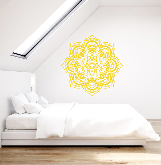 Lotus Flower Mandala Vinyl Wall Decal Décor Pattern Sticker Mural Unique Gift (119ig)