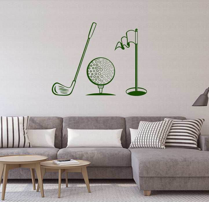 Sale Vinyl Wall Decal Golf Equipment Player Golfer Stickers Unique Gift 265ig S 11 in X 14.7 in Black