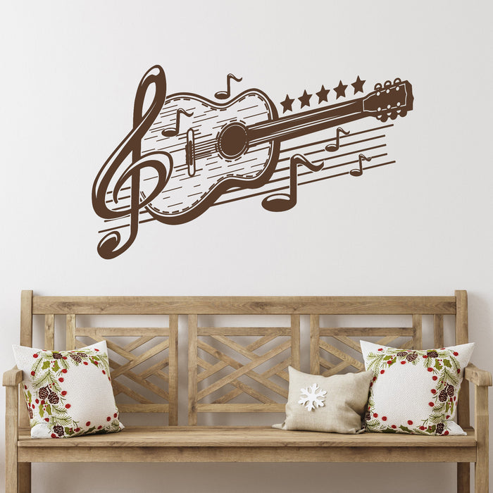 Auto Musical Decals Acoustic Guitar Decals
