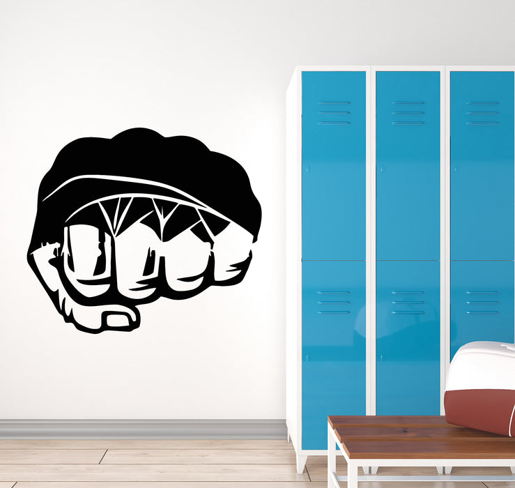 Vinyl Wall Decal Fighter Icon Mixed Martial Arts Glove Gym Stickers Mural (g8495)