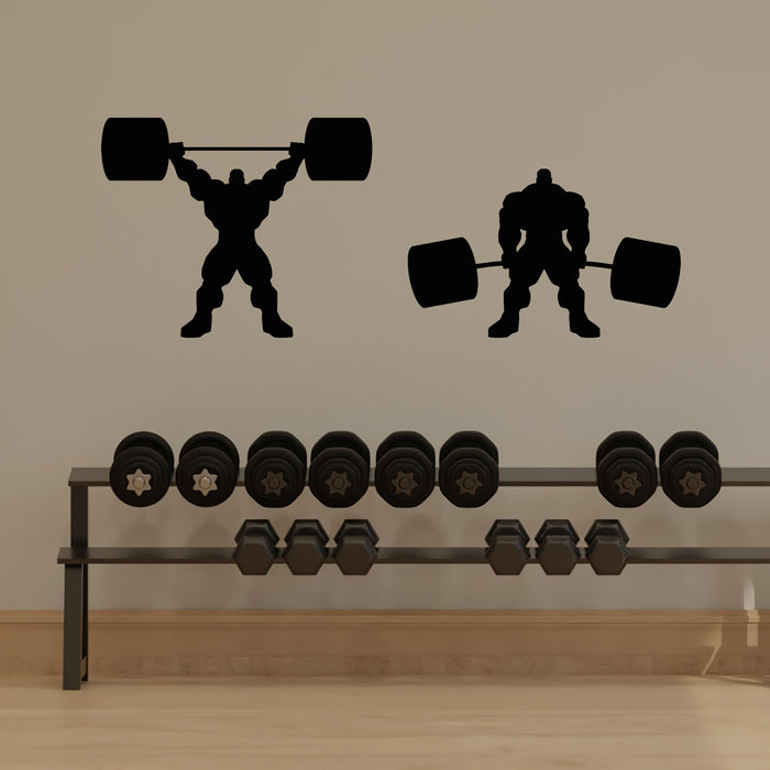 Vinyl Wall Decal Bodybuilding Iron Sport Muscul Gym Barbell Stickers Mural (g8948)