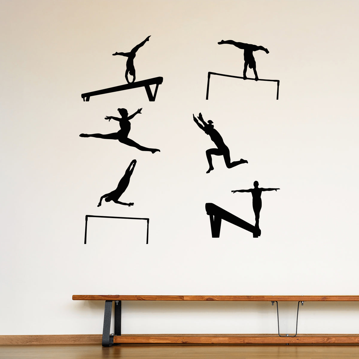 Vinyl Wall Decal Sports Gymnastics Set Female Athletes Gym Decor Stick — Wallstickers4you 5348