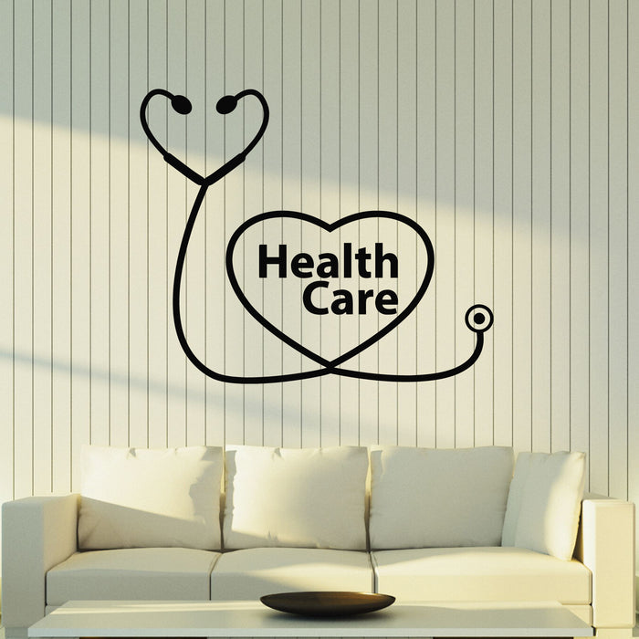Vinyl Wall Decal Health Care Services Heart Phonendoscope Medicine Stickers Mural (g8671)