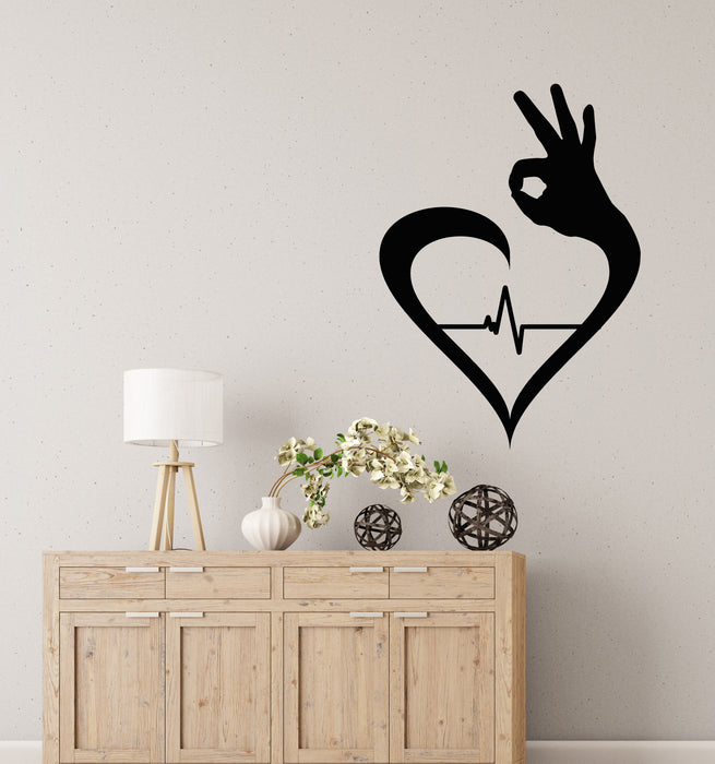 Vinyl Wall Decal Cardiology Symbol Icon Heart Medicine Clinic Stickers Mural (g8623)
