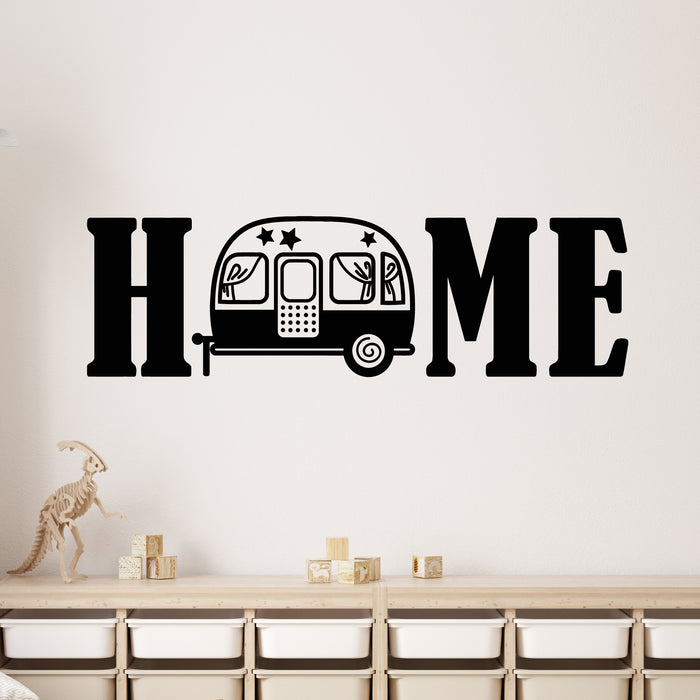 Vinyl Wall Decal Camp Home Lettering Camping Adventure Stickers Mural (L167)