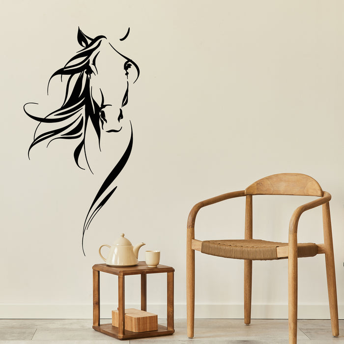 Vinyl Wall Decal Horse Mustang Silhouette Art Drawing Animal Stickers Mural (g8845)