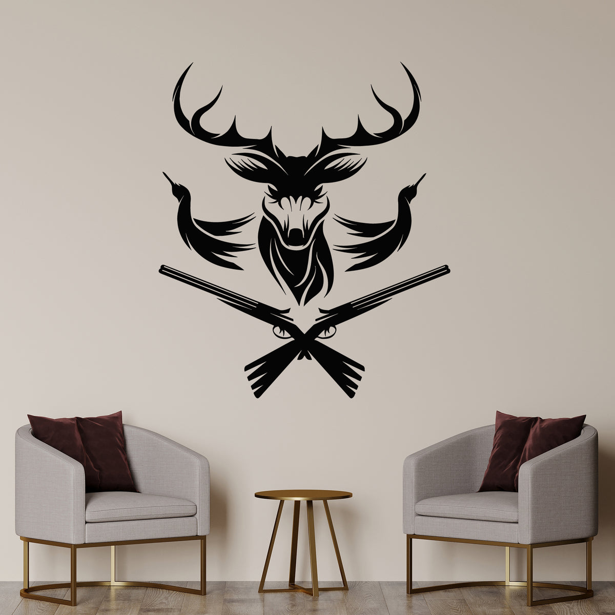 Hunter Waring Sticker Vinyl Wall Decal Hunting And Fishing Design Elements Hunter Shop Stick ...