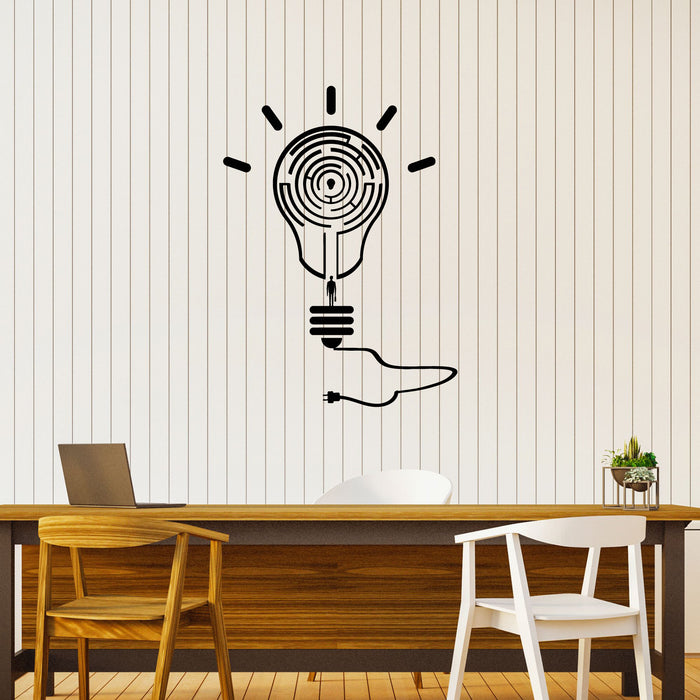 Vinyl Wall Decal Symbol Of Light Idea Office Space Teamwork Stickers Mural (g8556)