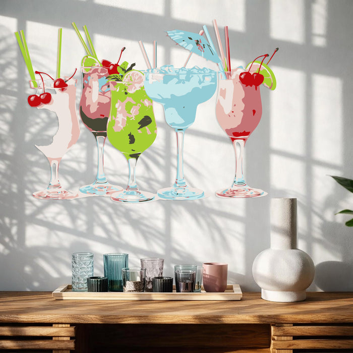 Vinyl Decal Cocktail and Alcohol Bar Wall Art z5388