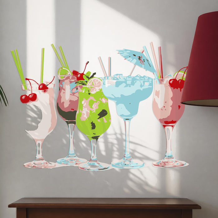 Vinyl Decal Cocktail and Alcohol Bar Wall Art z5388