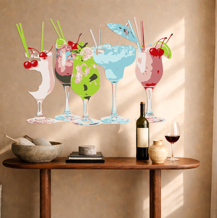 Vinyl Decal Cocktail and Alcohol Bar Wall Art z5388