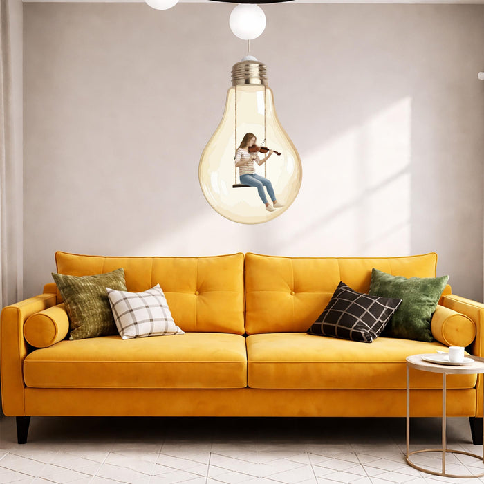 Colorful Mid Century Modern Wall Mural Home Office Bulb z5503