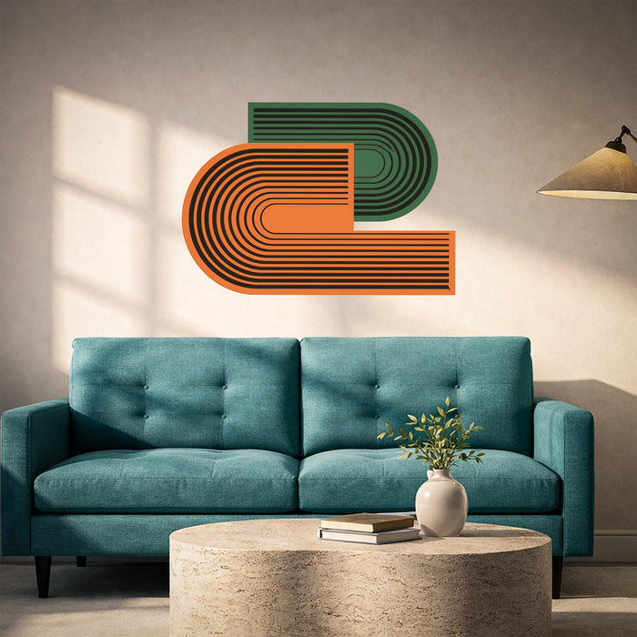 Colorful Wall Mural Minimalistic Arch Vinyl Art z5539
