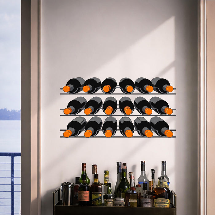 Colorful Mid Century Modern Wall Mural Minimalistic Wine Bottles Art z5541