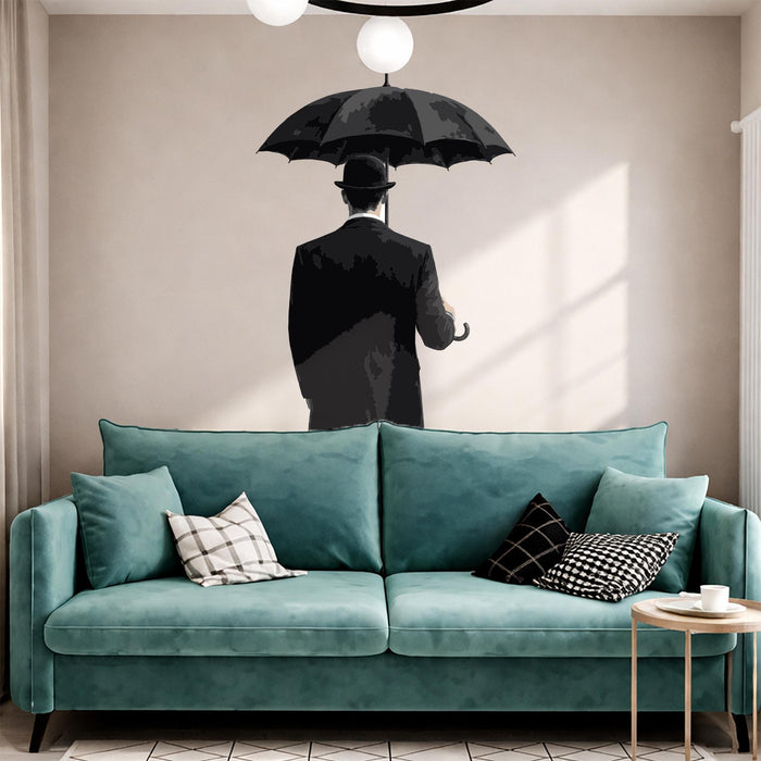 Colorful Interior  Wall Modern Black Umbrella Vinyl Art z5504
