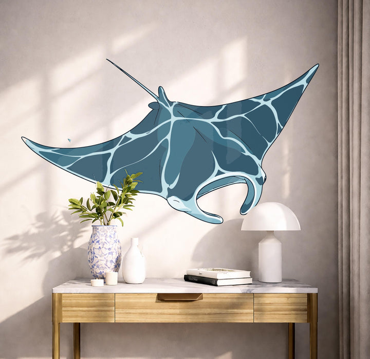 Coastal Nautica Manta Ray Ocean Decal Coastal Interior z5601