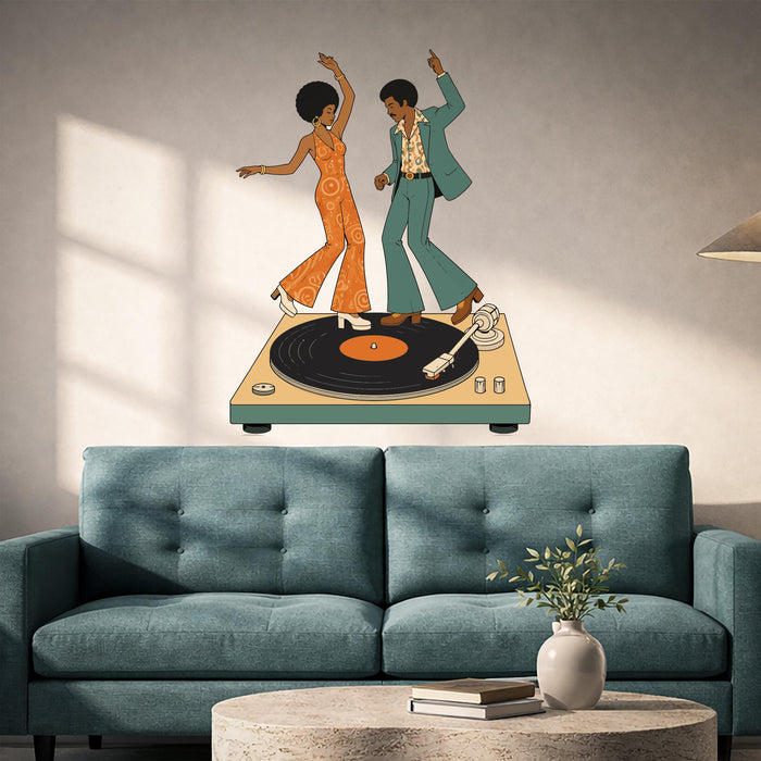 Modern Mid Century Modern  Dance Disco Vinyl Palyer Wall Decal z5634