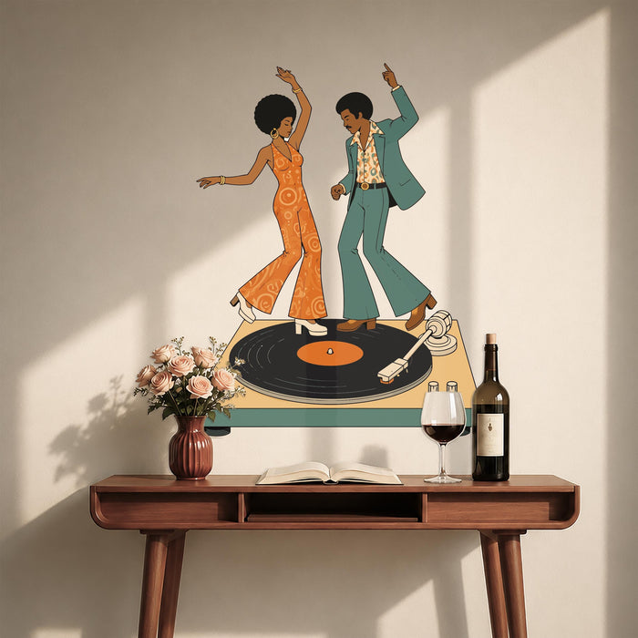 Modern Mid Century Modern  Dance Disco Vinyl Palyer Wall Decal z5634
