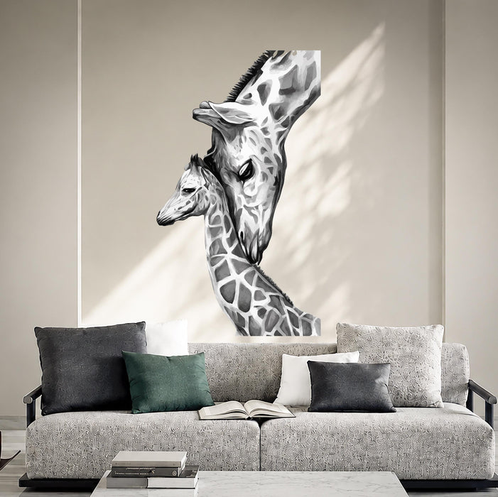 Colorful Giraffe Family Wall Decal z5636