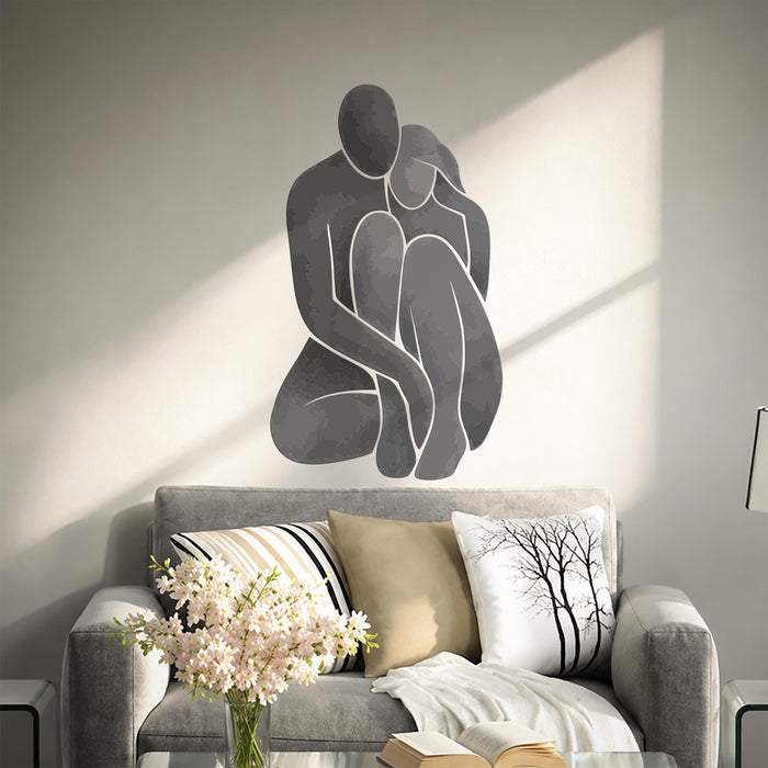 Colorful Couple Romantic Abstract Wall Decal z5638