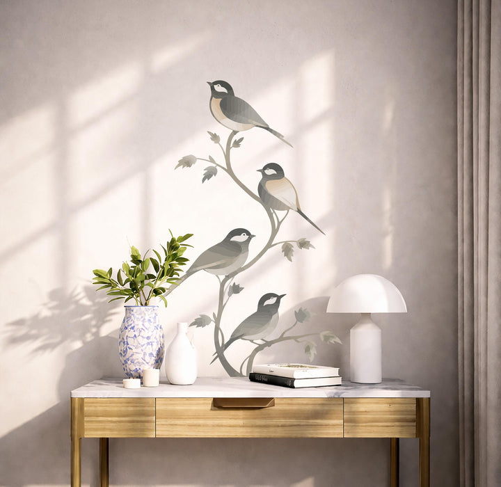 Colorful Birds Tree Branch Nature Wall Decal Art z5641