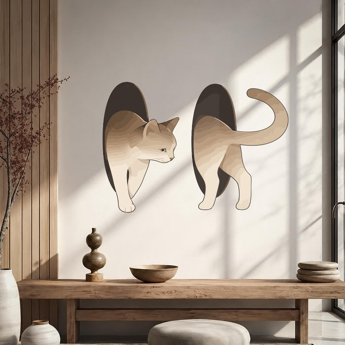 Modern Wall Art Decal Cat Vinyl Mural z5647