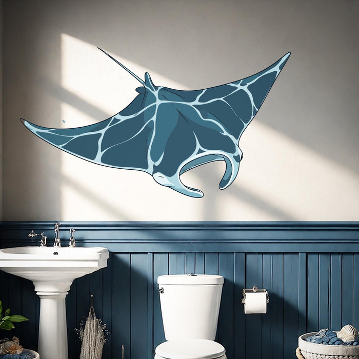 Coastal Nautica Manta Ray Ocean Decal Coastal Interior z5601