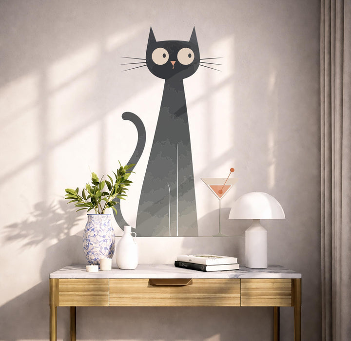 Colorful Wall Art Cats Yin Yang Vinyl Mural z5657