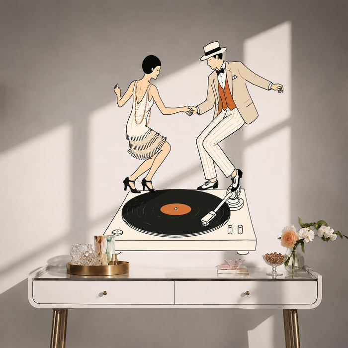Colorful Dance Music Jazz Vinyl Palyer Wall Decal z5633
