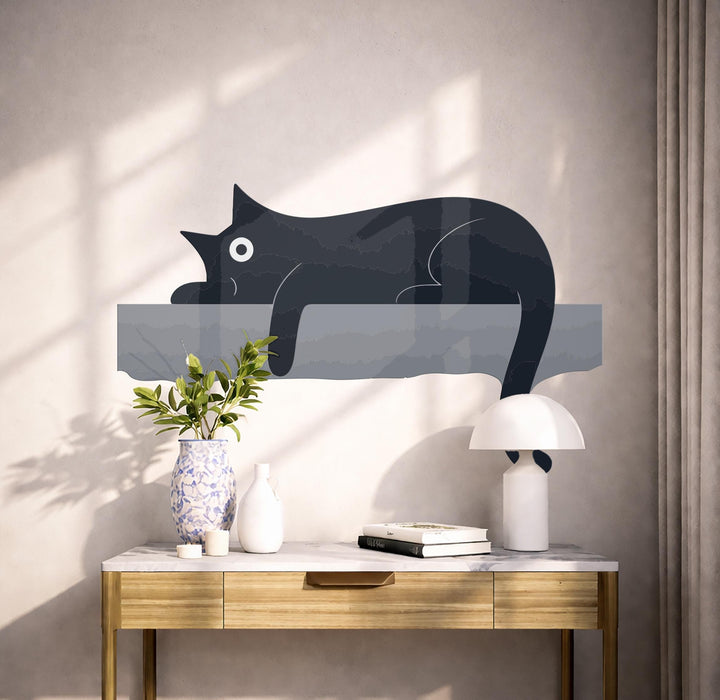 Colorful Wall Cat Kitty Vinyl Decal z5678