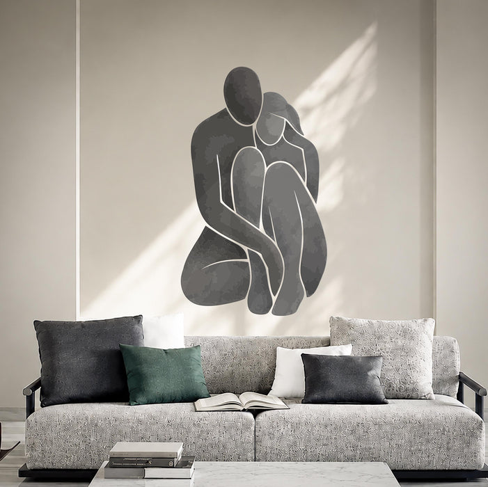 Colorful Couple Romantic Abstract Wall Decal z5638