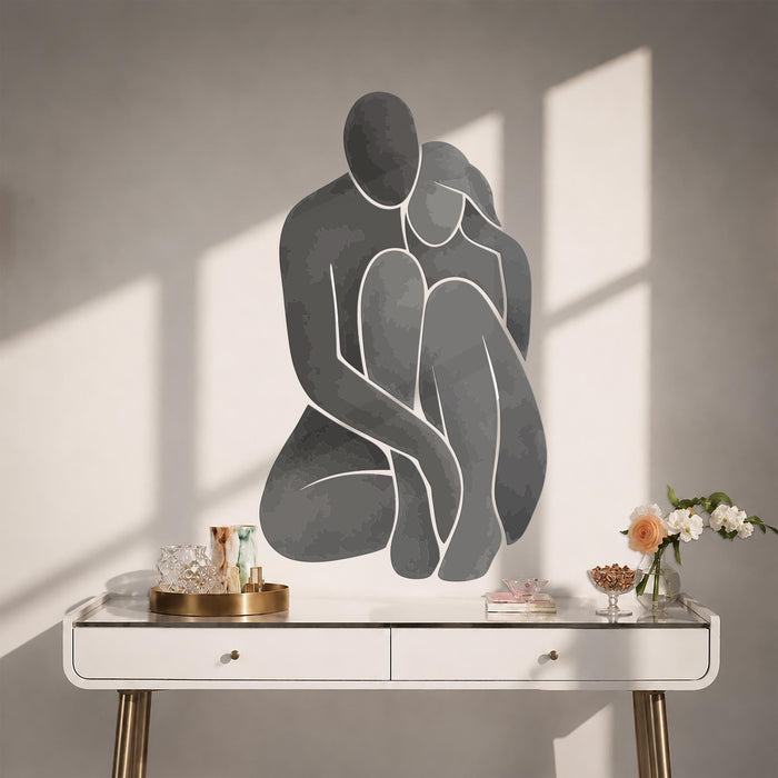 Colorful Couple Romantic Abstract Wall Decal z5638