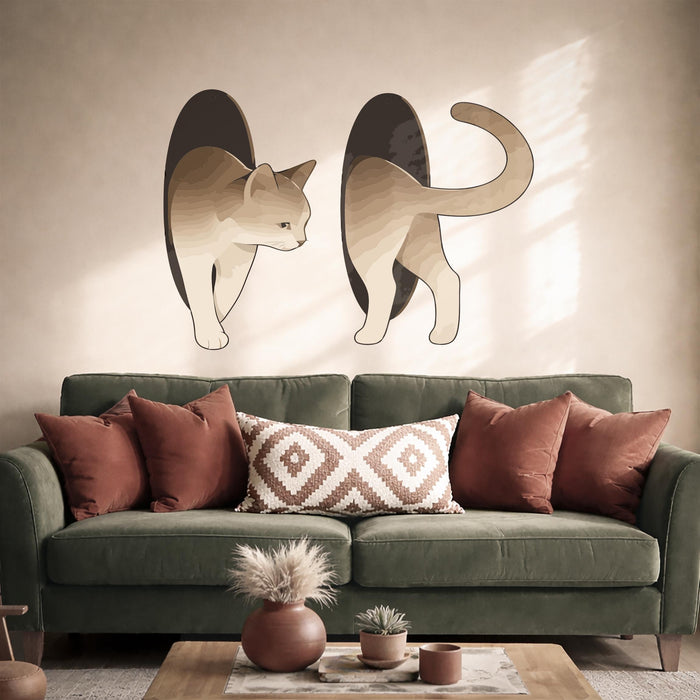 Modern Wall Art Decal Cat Vinyl Mural z5647