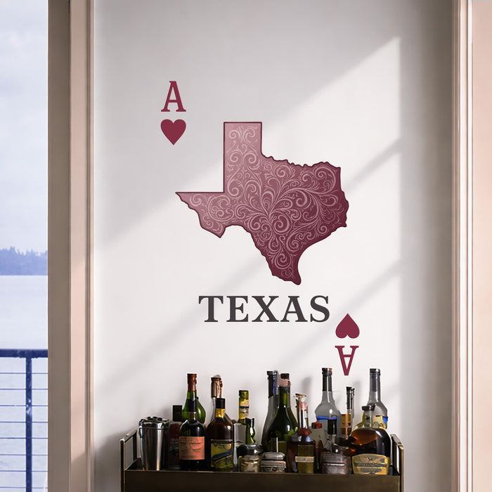 Colorful Decor Texas Ace Cart Wall Decal z5692