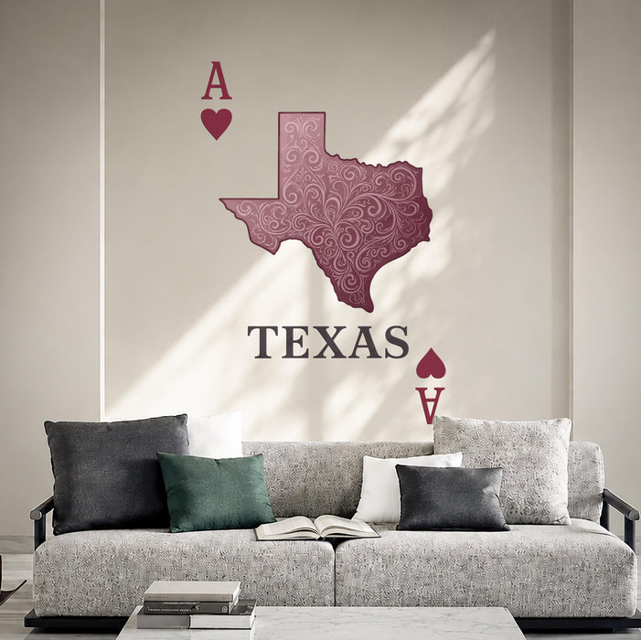 Colorful Decor Texas Ace Cart Wall Decal z5692
