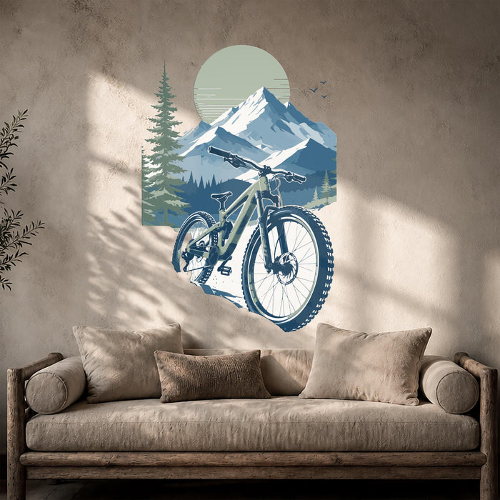 Colorful Modern  Mountain Bike Nature Wall Decal z5716